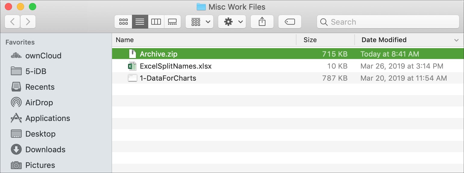 zip file for mac